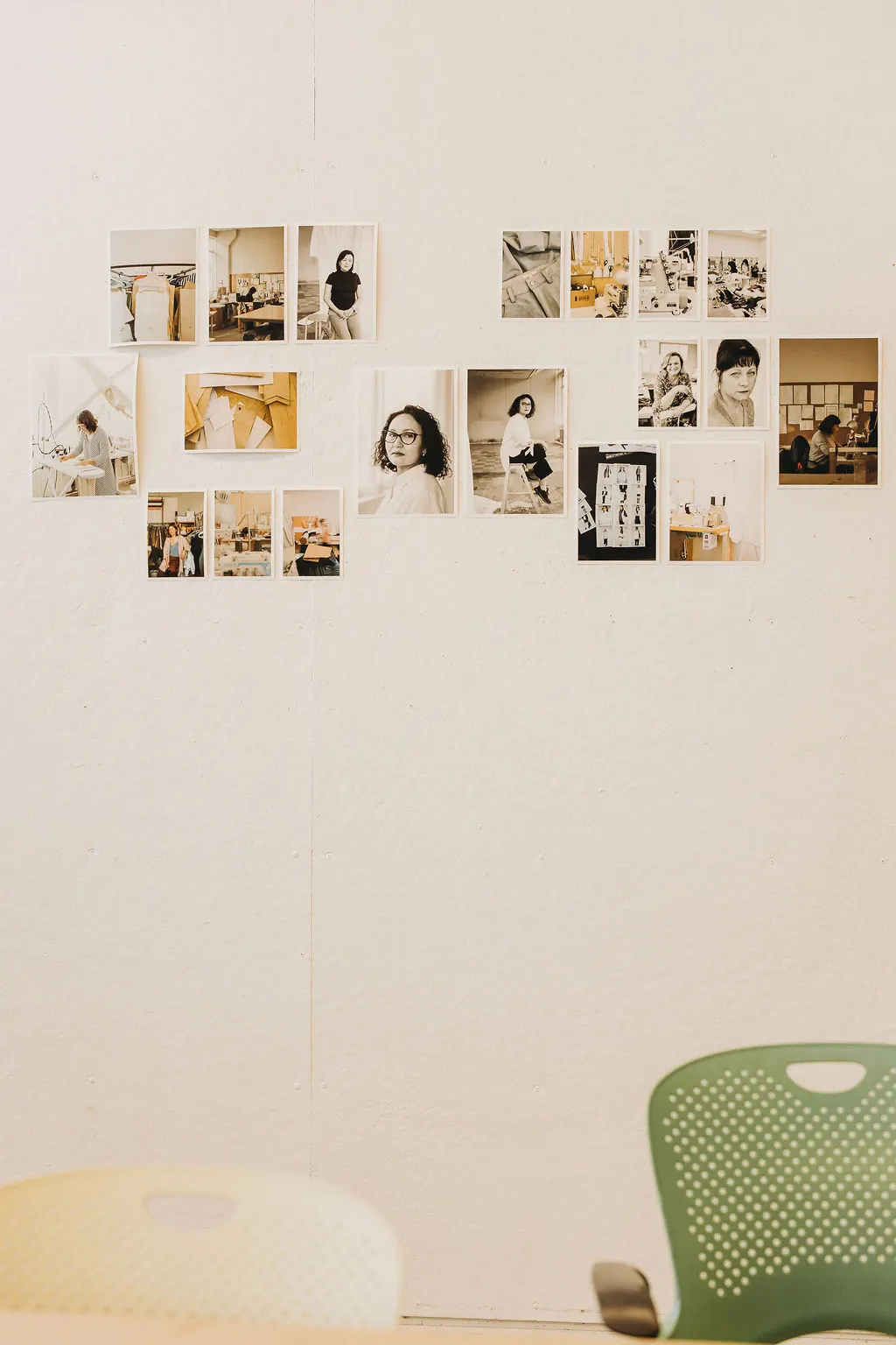 Thesis installation, wide view of the wall